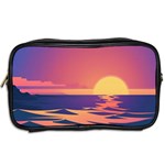 Sunset Ocean Beach Water Tropical Island Vacation Toiletries Bag (Two Sides) Back