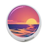 Sunset Ocean Beach Water Tropical Island Vacation 4-Port USB Hub (One Side) Front