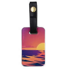 Sunset Ocean Beach Water Tropical Island Vacation Luggage Tag (one Side) by Pakemis