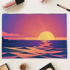 Sunset Ocean Beach Water Tropical Island Vacation Cosmetic Bag (xxl) by Pakemis