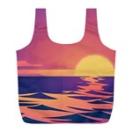 Sunset Ocean Beach Water Tropical Island Vacation Full Print Recycle Bag (L) Front