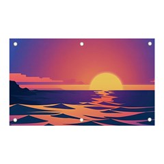 Sunset Ocean Beach Water Tropical Island Vacation Banner And Sign 5  X 3  by Pakemis