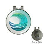 Tsunami Tidal Wave Wave Minimalist Ocean Sea 2 Hat Clips with Golf Markers Front