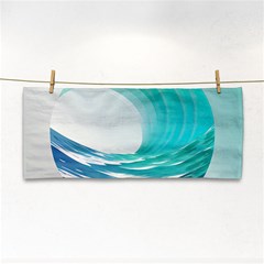 Tsunami Tidal Wave Wave Minimalist Ocean Sea 2 Hand Towel by Pakemis