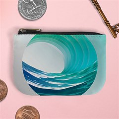 Tsunami Tidal Wave Wave Minimalist Ocean Sea 2 Mini Coin Purse by Pakemis