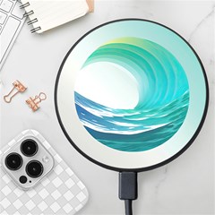 Tsunami Tidal Wave Wave Minimalist Ocean Sea 2 Wireless Fast Charger(black)