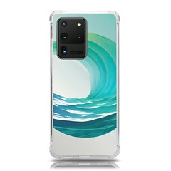 Tsunami Tidal Wave Wave Minimalist Ocean Sea 2 Samsung Galaxy S20 Ultra 6 9 Inch Tpu Uv Case by Pakemis