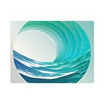 Tsunami Tidal Wave Wave Minimalist Ocean Sea 2 One Side Premium Plush Fleece Blanket (Mini) 35 x27  Blanket Front