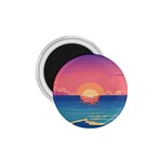 Sunset Ocean Beach Water Tropical Island Vacation 2 1.75  Magnets Front