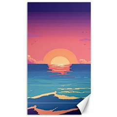 Sunset Ocean Beach Water Tropical Island Vacation 2 Canvas 40  X 72  by Pakemis