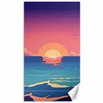 Sunset Ocean Beach Water Tropical Island Vacation 2 Canvas 40  x 72  39.28 x69.23  Canvas - 1