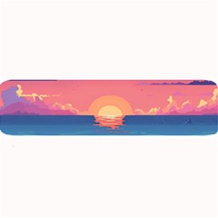 Sunset Ocean Beach Water Tropical Island Vacation 2 Large Bar Mat by Pakemis