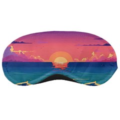 Sunset Ocean Beach Water Tropical Island Vacation 2 Sleeping Mask by Pakemis