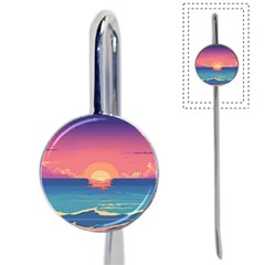 Sunset Ocean Beach Water Tropical Island Vacation 2 Book Mark by Pakemis