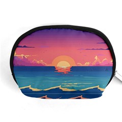 Sunset Ocean Beach Water Tropical Island Vacation 2 Accessory Pouch (medium) by Pakemis