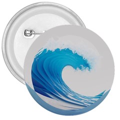 Wave Tsunami Tidal Wave Ocean Sea Water 3  Buttons by Pakemis