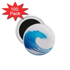 Wave Tsunami Tidal Wave Ocean Sea Water 1 75  Magnets (100 Pack)  by Pakemis