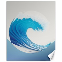 Wave Tsunami Tidal Wave Ocean Sea Water Canvas 16  X 20  by Pakemis