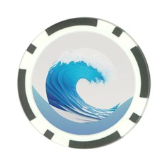 Wave Tsunami Tidal Wave Ocean Sea Water Poker Chip Card Guard by Pakemis