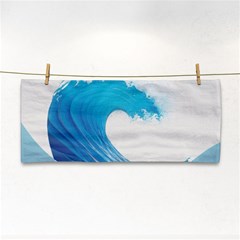 Wave Tsunami Tidal Wave Ocean Sea Water Hand Towel by Pakemis