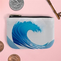 Wave Tsunami Tidal Wave Ocean Sea Water Mini Coin Purse by Pakemis