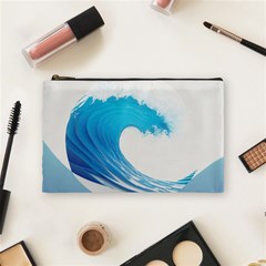 Wave Tsunami Tidal Wave Ocean Sea Water Cosmetic Bag (medium) by Pakemis