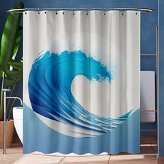 Wave Tsunami Tidal Wave Ocean Sea Water Shower Curtain 60  X 72  (medium)  by Pakemis