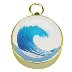 Wave Tsunami Tidal Wave Ocean Sea Water Gold Compasses by Pakemis