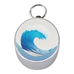 Wave Tsunami Tidal Wave Ocean Sea Water Mini Silver Compasses by Pakemis