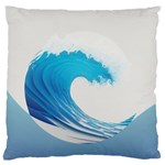 Wave Tsunami Tidal Wave Ocean Sea Water Standard Premium Plush Fleece Cushion Case (Two Sides) Front