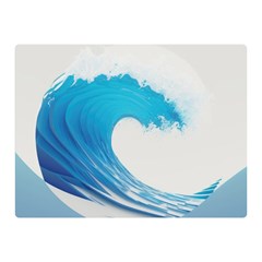 Wave Tsunami Tidal Wave Ocean Sea Water Premium Plush Fleece Blanket (mini) by Pakemis