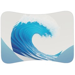 Wave Tsunami Tidal Wave Ocean Sea Water Velour Seat Head Rest Cushion by Pakemis