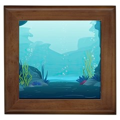 Intro Youtube Background Wallpaper Aquatic Water 2 Framed Tile by Pakemis