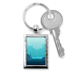 Intro Youtube Background Wallpaper Aquatic Water 2 Key Chain (rectangle) by Pakemis