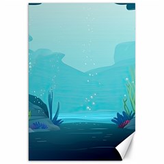 Intro Youtube Background Wallpaper Aquatic Water 2 Canvas 20  X 30  by Pakemis