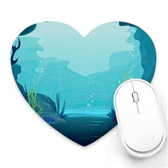 Intro Youtube Background Wallpaper Aquatic Water 2 Heart Mousepad by Pakemis