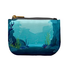 Intro Youtube Background Wallpaper Aquatic Water 2 Mini Coin Purse by Pakemis