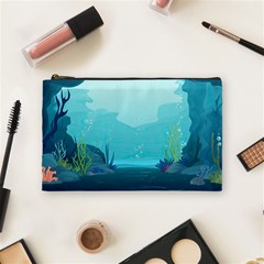 Intro Youtube Background Wallpaper Aquatic Water 2 Cosmetic Bag (medium) by Pakemis