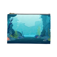 Intro Youtube Background Wallpaper Aquatic Water 2 Cosmetic Bag (large) by Pakemis