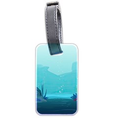 Intro Youtube Background Wallpaper Aquatic Water 2 Luggage Tag (two Sides) by Pakemis