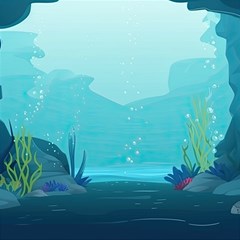 Intro Youtube Background Wallpaper Aquatic Water 2 Play Mat (square) by Pakemis