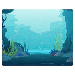 Intro Youtube Background Wallpaper Aquatic Water 2 Premium Plush Fleece Blanket (medium) by Pakemis