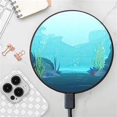 Intro Youtube Background Wallpaper Aquatic Water 2 Wireless Fast Charger(black) by Pakemis