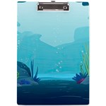 Intro Youtube Background Wallpaper Aquatic Water 2 A4 Acrylic Clipboard Front