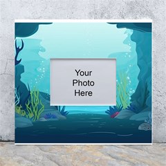 Intro Youtube Background Wallpaper Aquatic Water 2 White Wall Photo Frame 5  X 7  by Pakemis