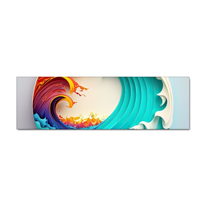 Tsunami Tidal Wave Wave Minimalist Ocean Sea 3 Sticker Bumper (10 pack)