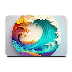 Tsunami Tidal Wave Wave Minimalist Ocean Sea 3 Small Doormat by Pakemis