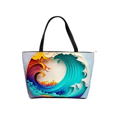 Tsunami Tidal Wave Wave Minimalist Ocean Sea 3 Classic Shoulder Handbag by Pakemis