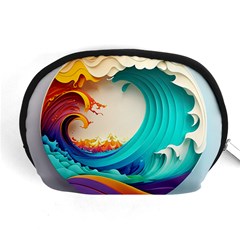 Tsunami Tidal Wave Wave Minimalist Ocean Sea 3 Accessory Pouch (medium) by Pakemis