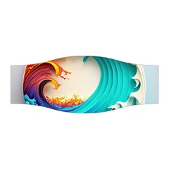 Tsunami Tidal Wave Wave Minimalist Ocean Sea 3 Stretchable Headband by Pakemis